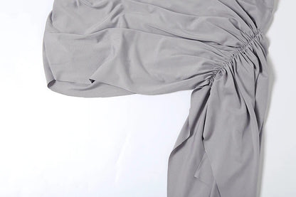 Tank Tops+Side Ribbon Skirts Stretch Matching Outfits