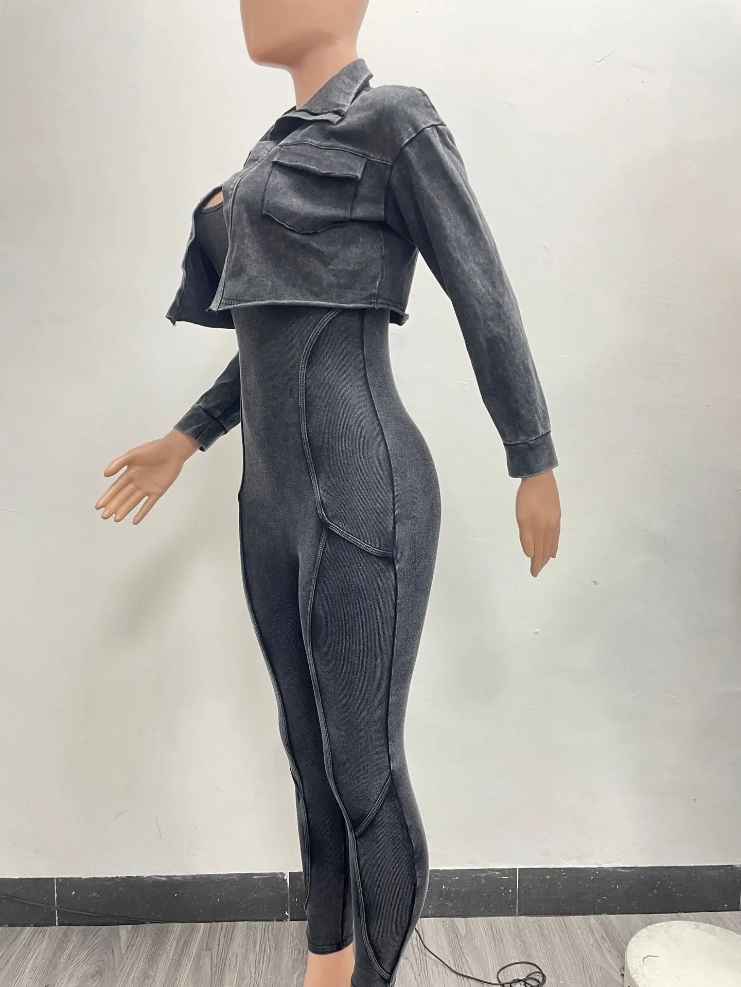 Matching Set Jacket + Jumpsuit Overalls