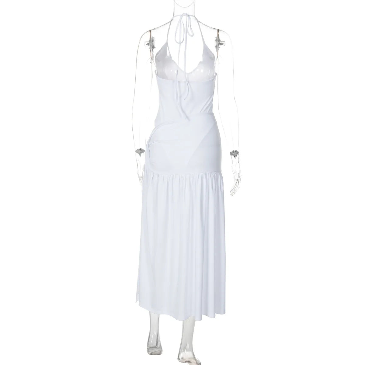 Elegant Halter Bodysuits Tie Up Maxi Skirts Matching Outfits