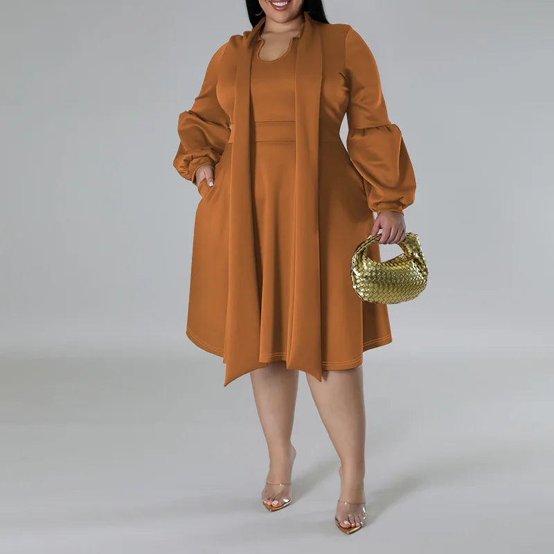 Miami Midi Bohemian Dress (Long Sleeve)