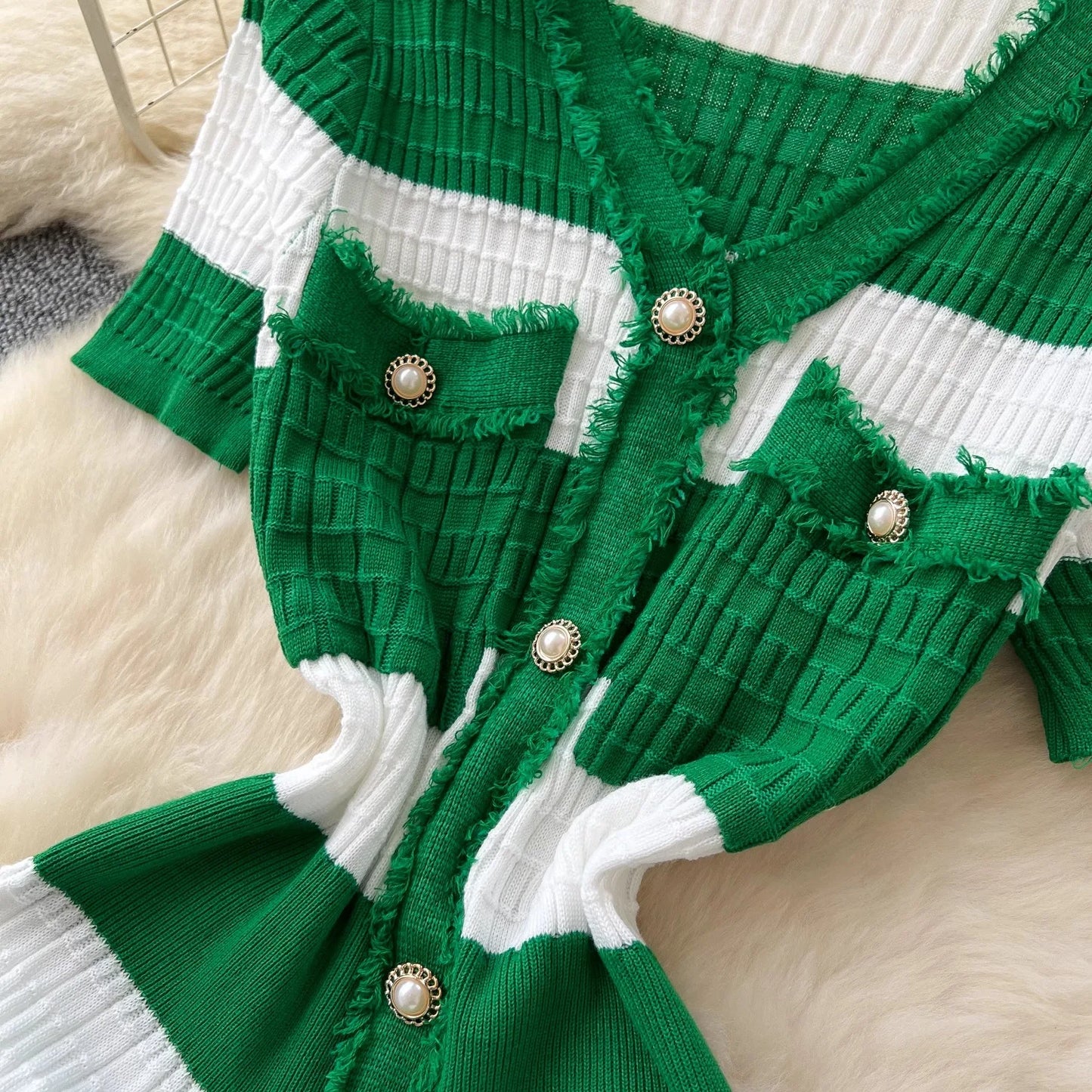 Chic Knitted Slim Waist Office Lady Sweater Maxi Dresses