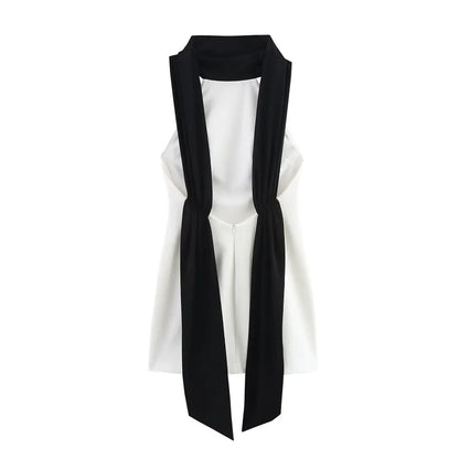 New Backless Halter Elegant Mini Dress