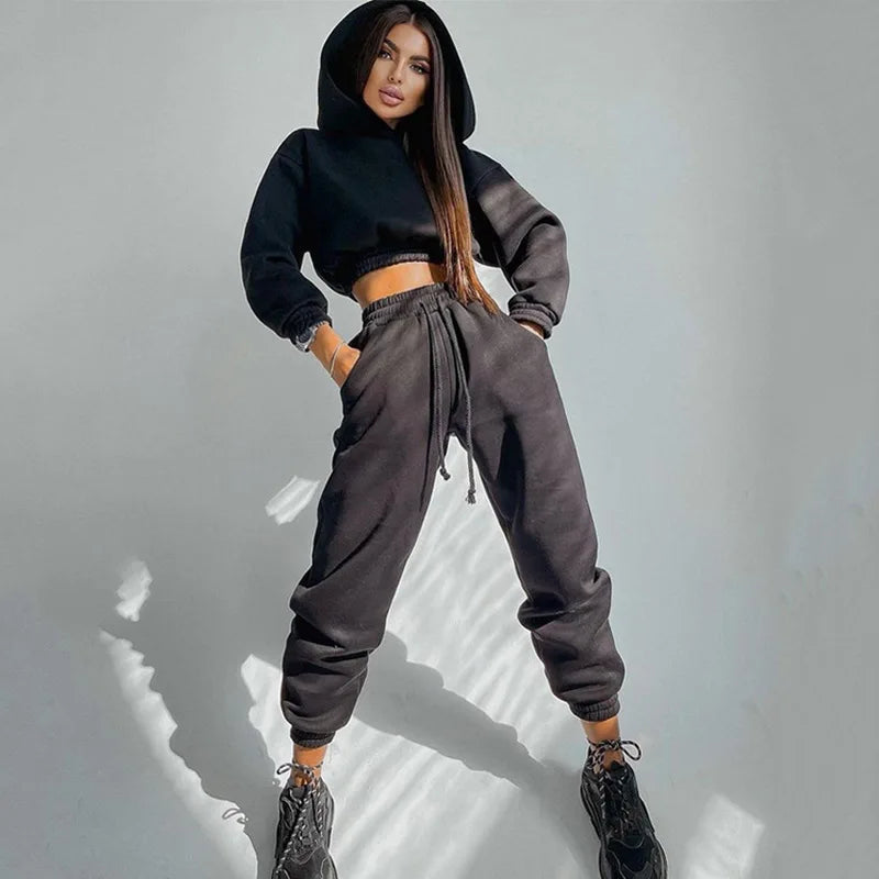 Sierra's Streetwear Drawstring Pencil Pants Suit Outfits