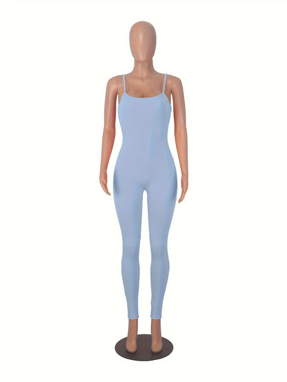 One Piece Bodycon Casual Daily Jumpsuits - Black