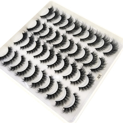 20 Pairs Natural long 3D Mink False Short Eyelashes