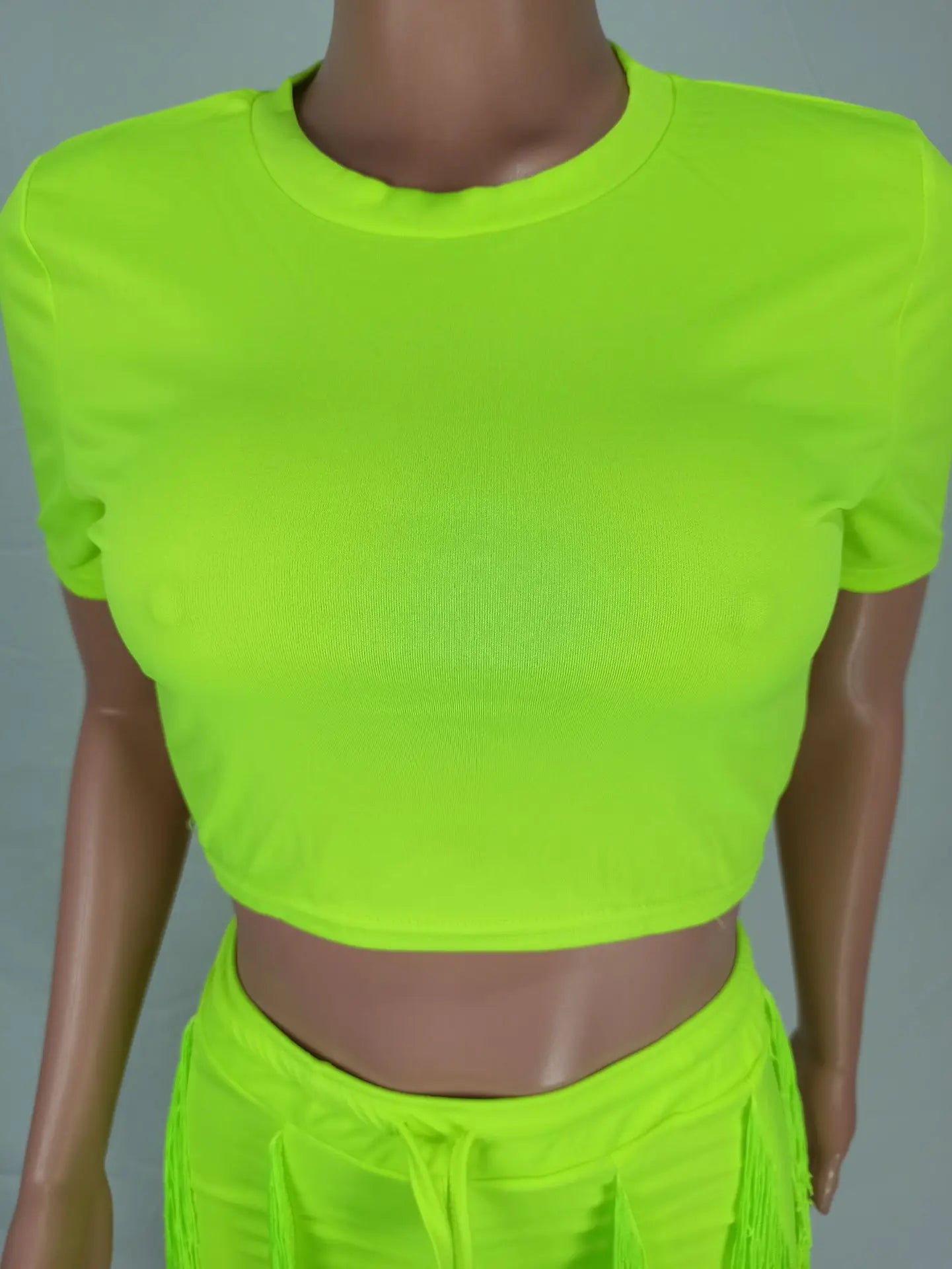 Short Sets Women Two Piece Crop Top + Shorts