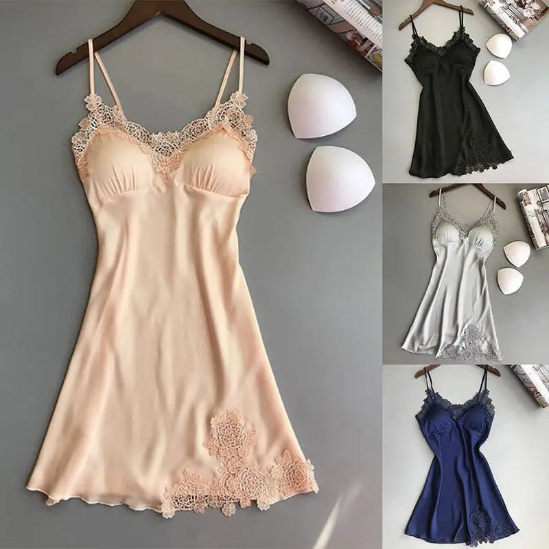 Silk Ladies Silk Thin Satin Night Dresses