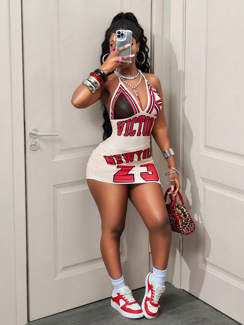 Halter Backless Bodycon Mini Dresses