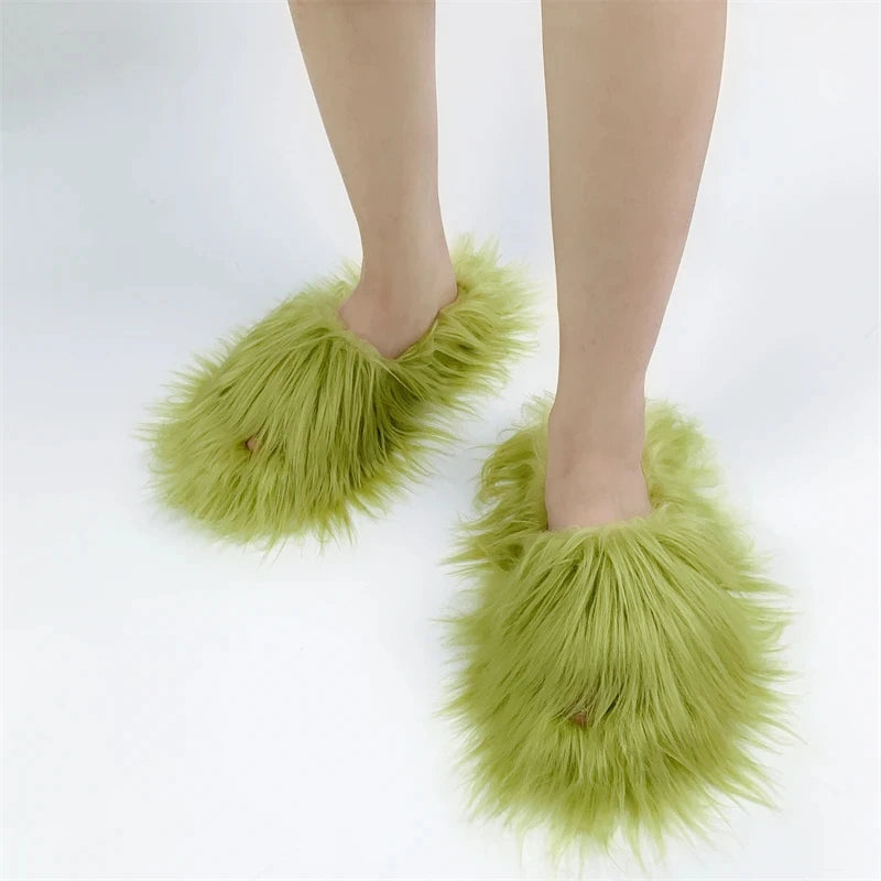 Kelsey Girls Furry Shoes Cute Slippers