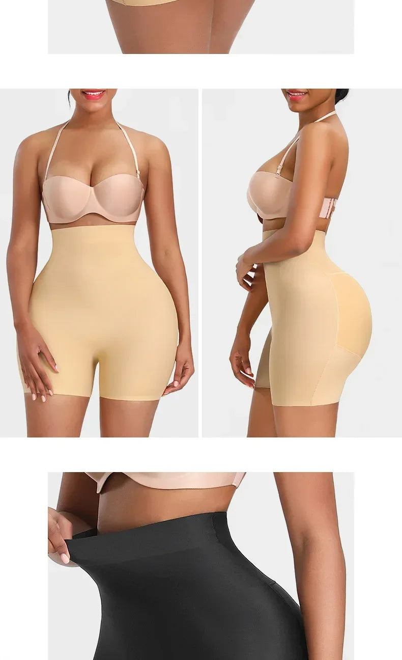 Seamless Padded High Waist Butt Lifter Hip  Buttocks Enhancer Shaper Shorts