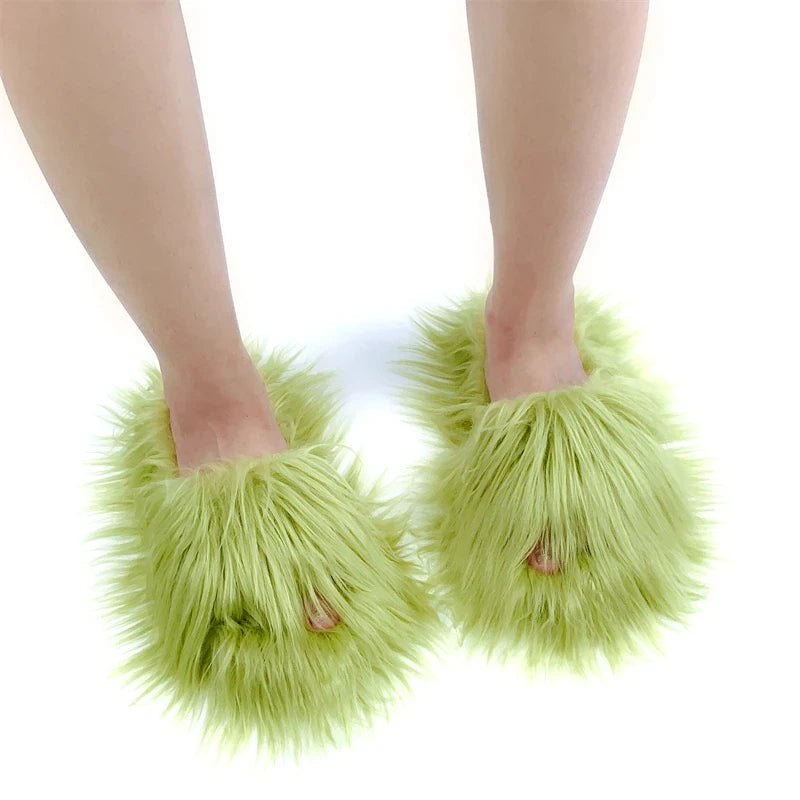 Kelsey Girls Furry Shoes Cute Slippers