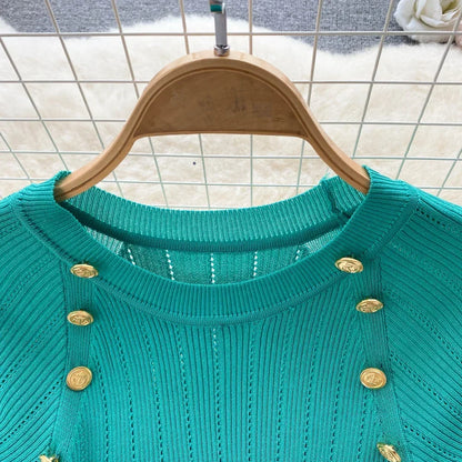 O Neck Short Sleeve Elastic Slim Sheath Dresses