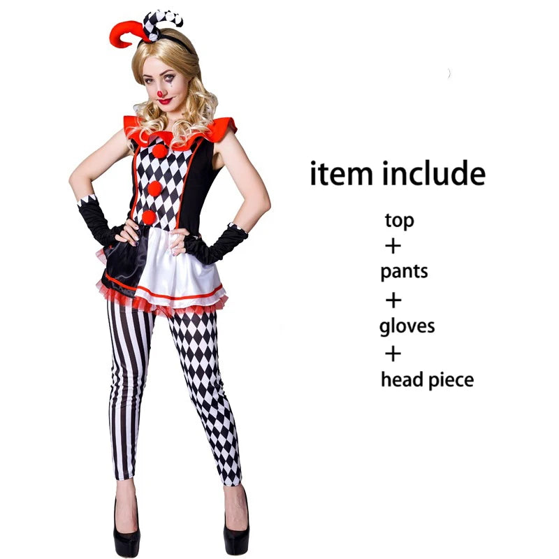 Clown Monster Costume Halloween Cosplay Fancy Dress 🎃