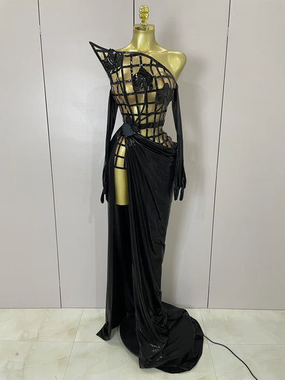 New Mesh See Through Top Skirt + Gloves Set(photoshoot)