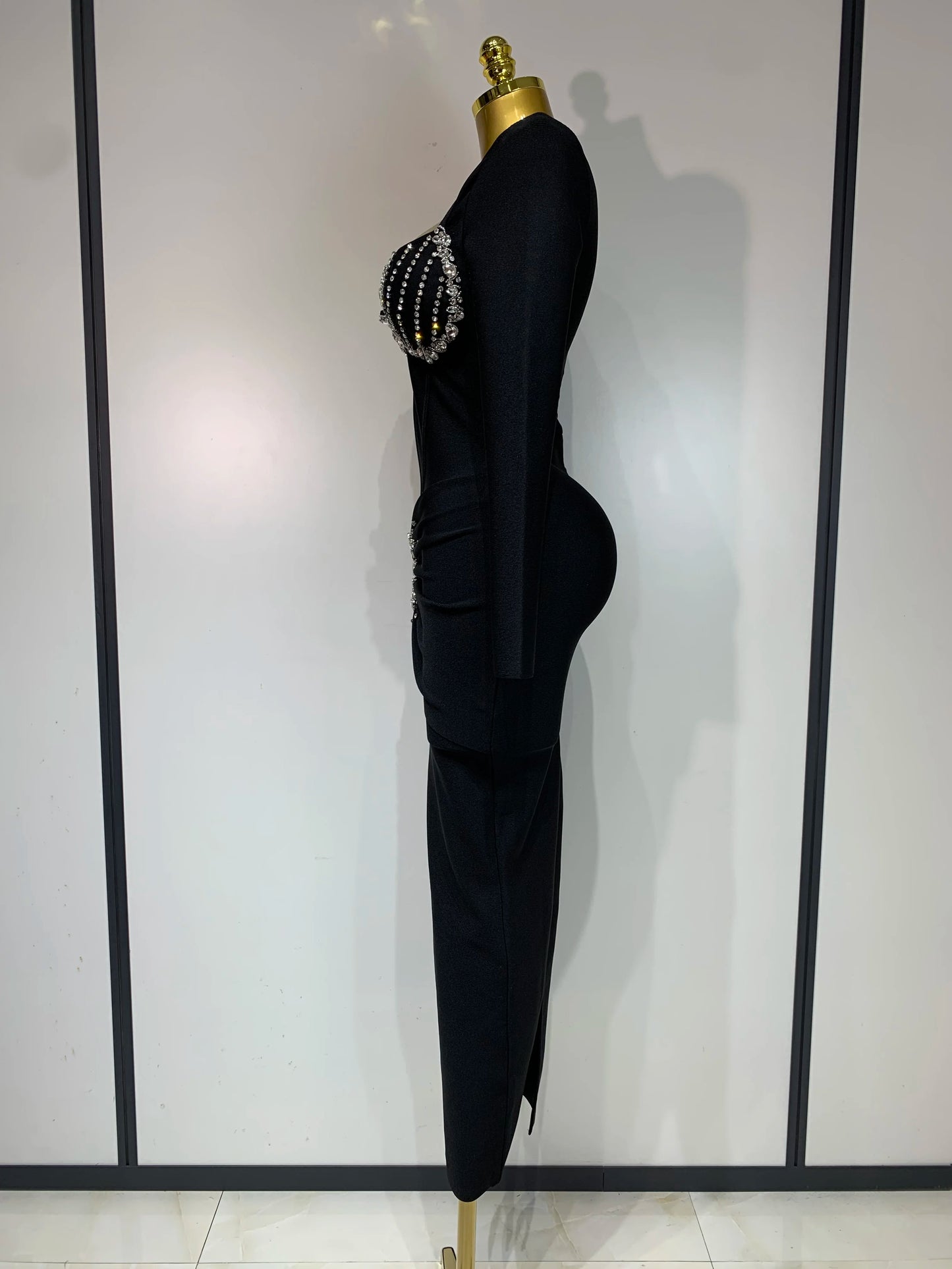 Luxury Sparkly Beading Bodycon Celebrity Dresses