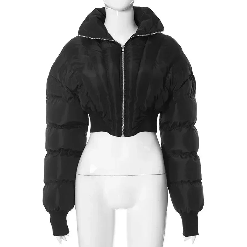 Nida Street Punk Broad Shoulder Puffer Jackets