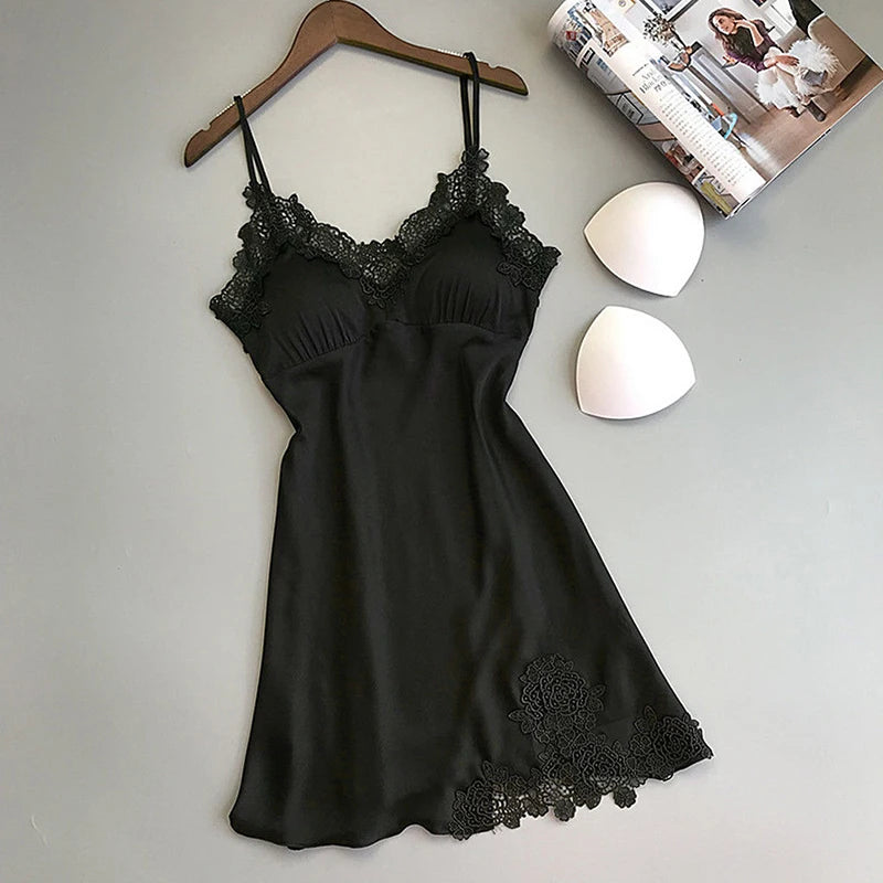 Silk Ladies Silk Thin Satin Night Dresses
