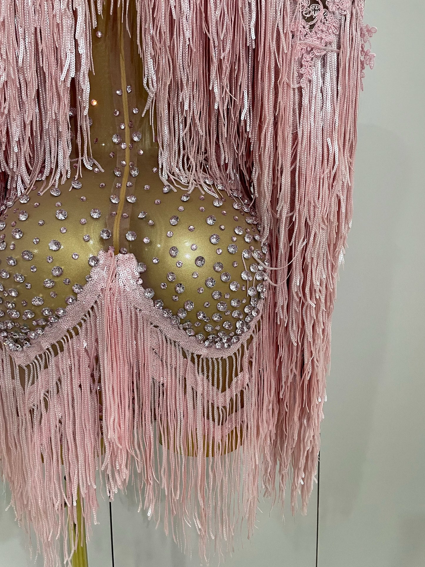 Luxury Sparkly Rhinestone Sequin Tassel Coat + Dress