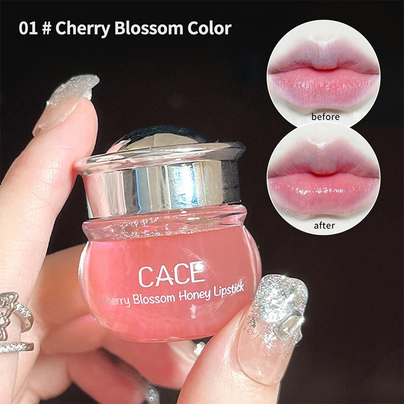Cherry Blossom Honey Lip Balm — Deeply Hydrating and Plumping, Water-Rich Glossy Finish