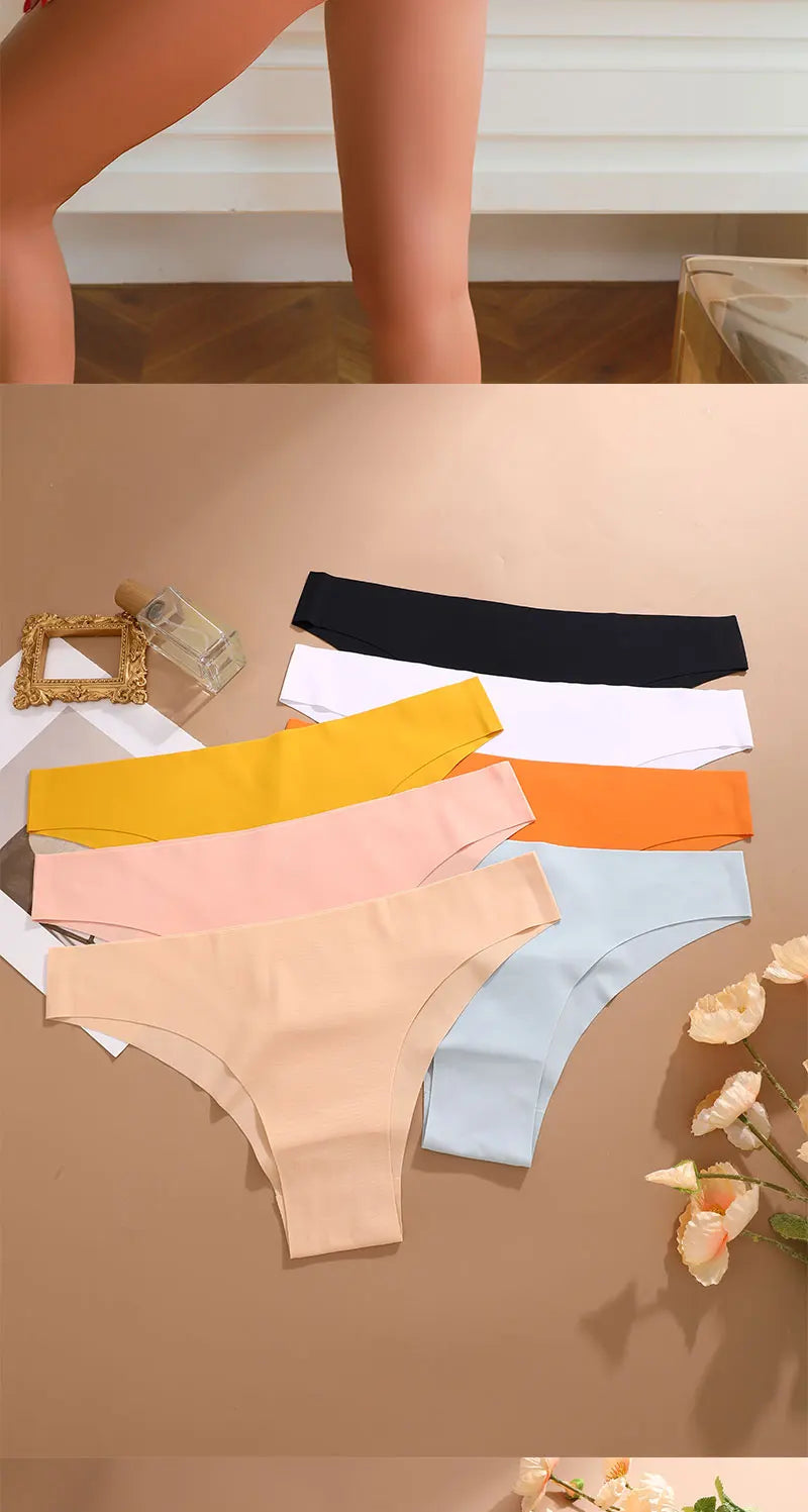 8Pcs/Set Seamless Underwear Low Waisted Brazilian Intimates Panties