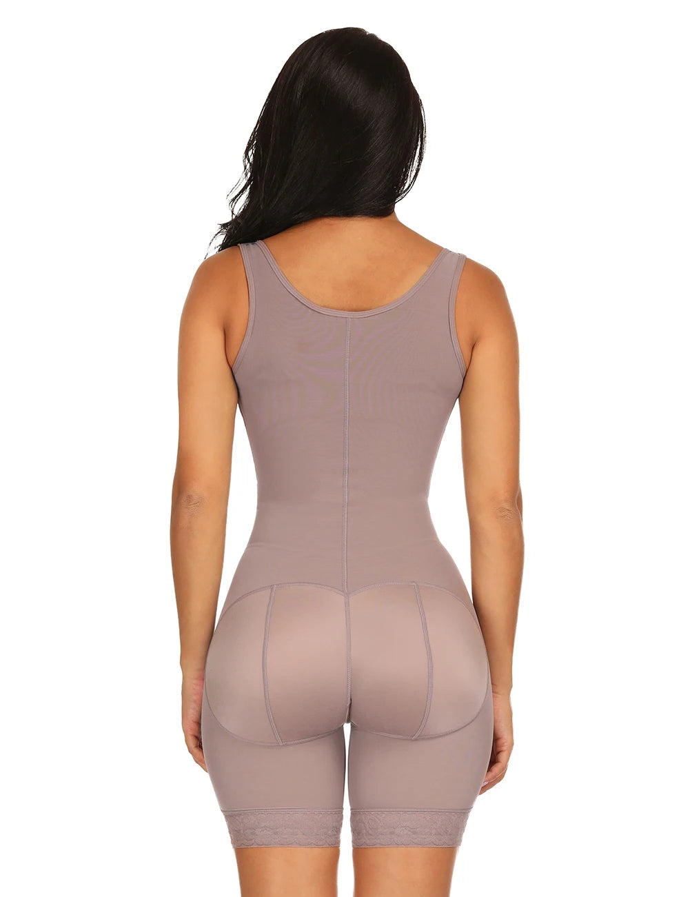 Compression Fabric Abdominal Control Adjustable Shoulder Clasps And Buttock Butt Lifter Slimming Body Shaper