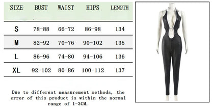 Black Halter Elasticity Slim Playsuits Fashion Bandage Overalls
