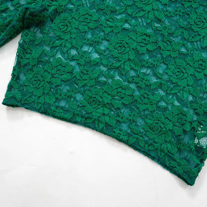 See Through O-Neck Crop Tops+Leggings Skinny Stretch Matching Midnight Party Clubwear