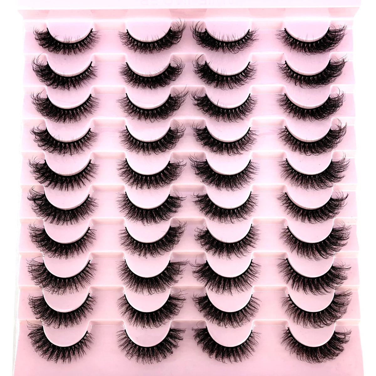 20 Pairs Natural long 3D Mink False Short Eyelashes
