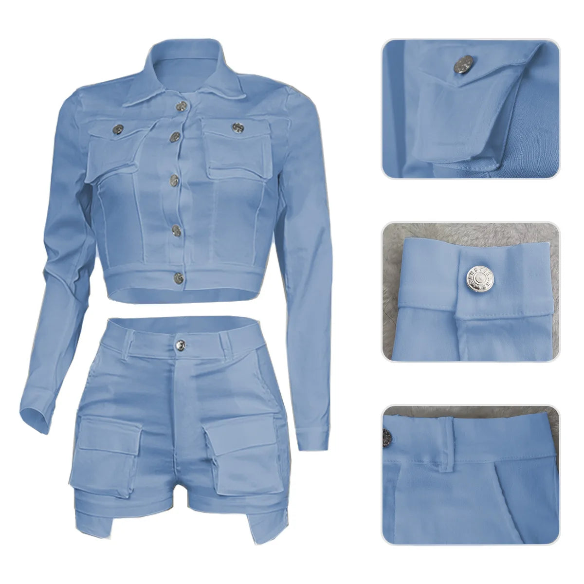 Women Two Piece Short Sets 