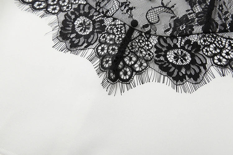 Lace Patchwork V-Neck Dresses