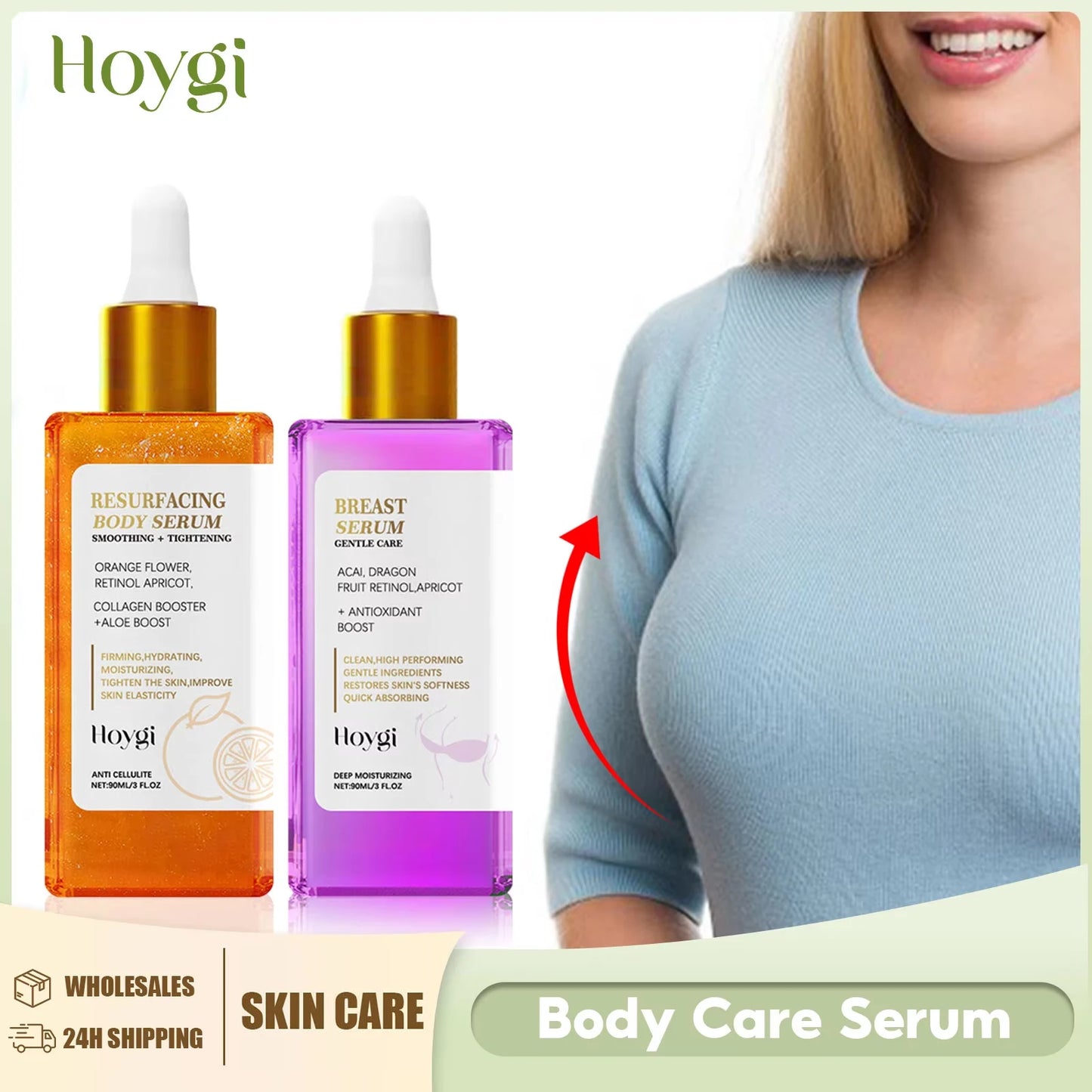 Breast Enlargement Essence Women Enlarge Plump up Improve Sagging Skin Firming Nourishing Curve Shape Chest Lifting Body Serum