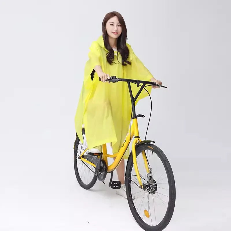 Transparent Windproof Bicycle Motorcycle Raincoat Woman Rain Poncho Impermeable EVA Hiking Raincoats