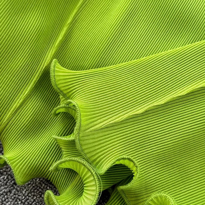 Stand Collar Lace Up Ruffles Boho Dresses