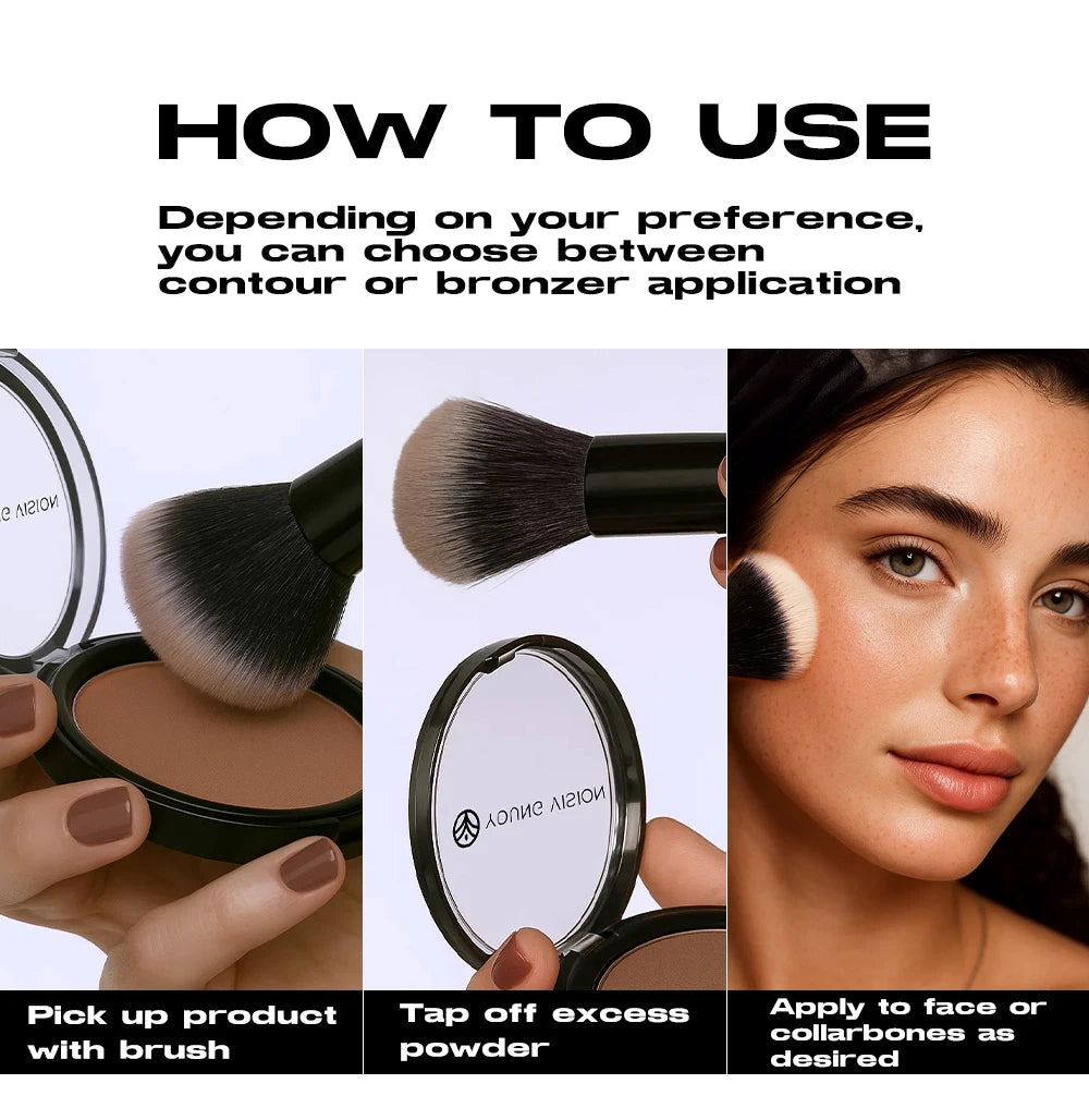 Silky Matte Bronzer Setting Makeup Contour Powder Long lasting 3D Face Shaping Concealer Deep Contouring Nose Shadow Palette