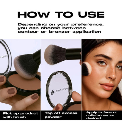 Silky Matte Bronzer Setting Makeup Contour Powder Long lasting 3D Face Shaping Concealer Deep Contouring Nose Shadow Palette