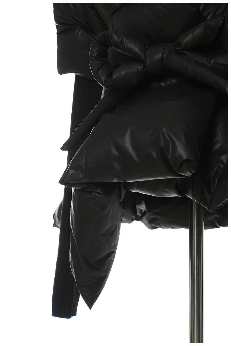 Cotton-padded Coat Lapel Loose Zipper Solid Color Coats