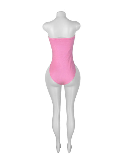 Ribbed Bodycon Bodysuits Tops + Jogger Pants (2 pcs.)