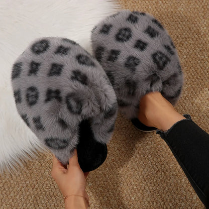 New Fluffy Luxury Designer Home Casual Fuzzy Shoes for Women