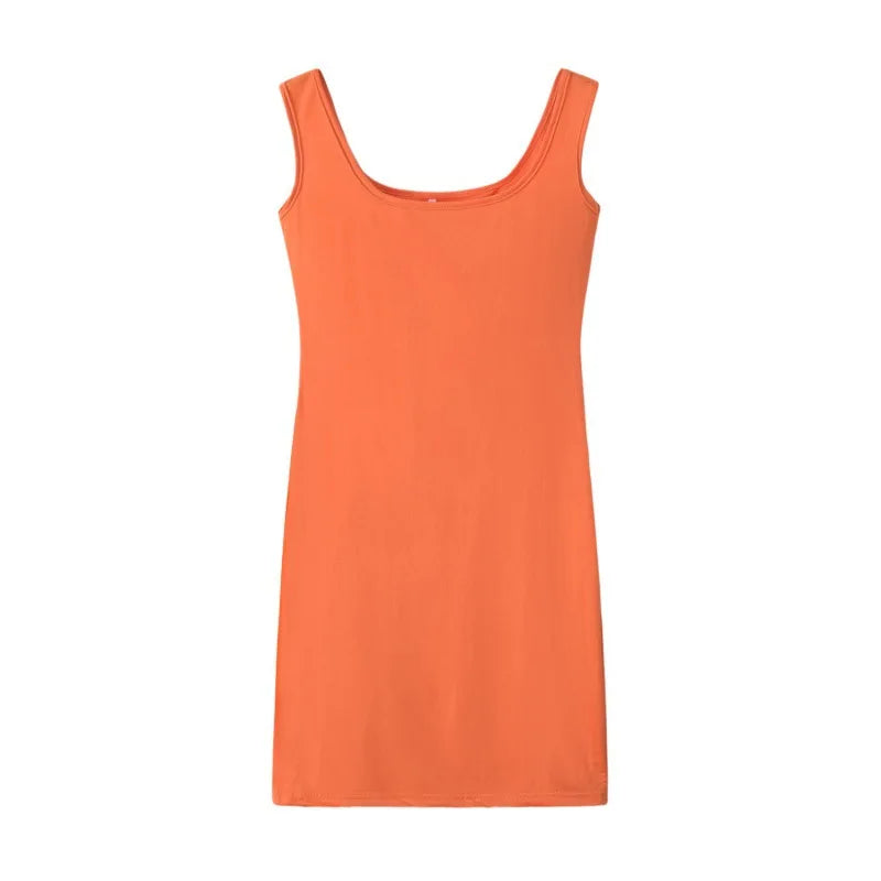 Solid Summer Strap Mini Dresses New Fashion Beach Vestidos