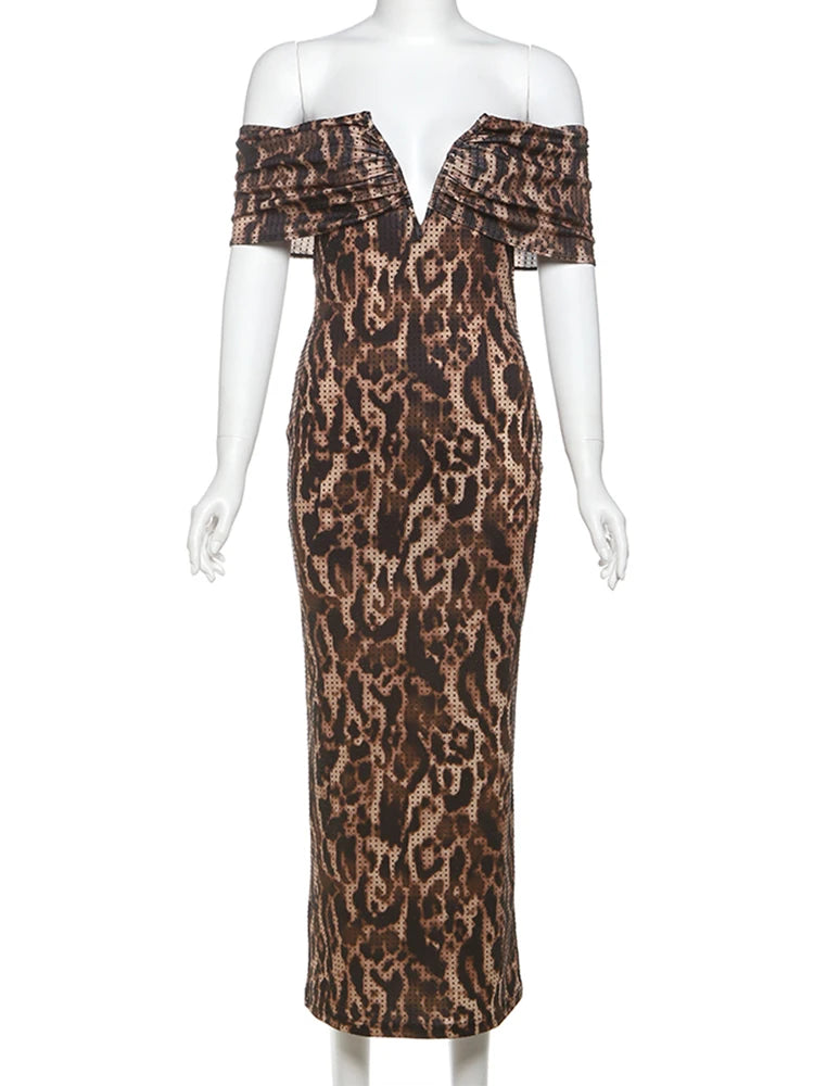 Slash Neck Off The Shoulder Wild Bodycon Dresses