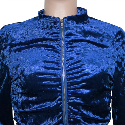 New Winter Fashion Zipper Tops + Slim Pencil Pant Sets