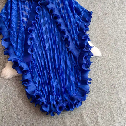 American Style V-neck Irregular Hem Design Dresses 22D1845