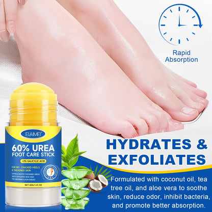60% Urea 2% Salicylic Acid Foot Stick Cracked Repair Product Exfoliation Dead Skin Removal Softening Moisturize Smooth Skin Care
