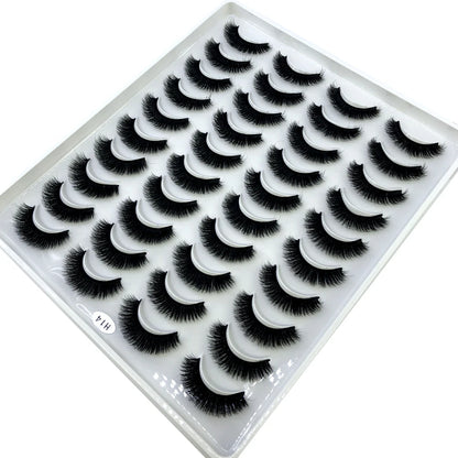 20 Pairs Natural long 3D Mink False Short Eyelashes