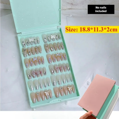 Nail Wear Storage Box Dustproof Transparent Storage Book Nail Plate Style Works Display Color Card Book Nails Supplies tool new