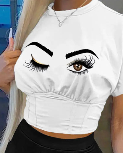 Casual O-Neck Short Sleeve T-shirt  + Shorts Set