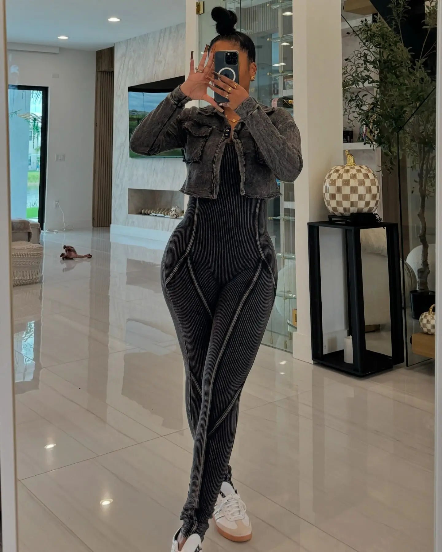 Matching Set Jacket + Jumpsuit Overalls