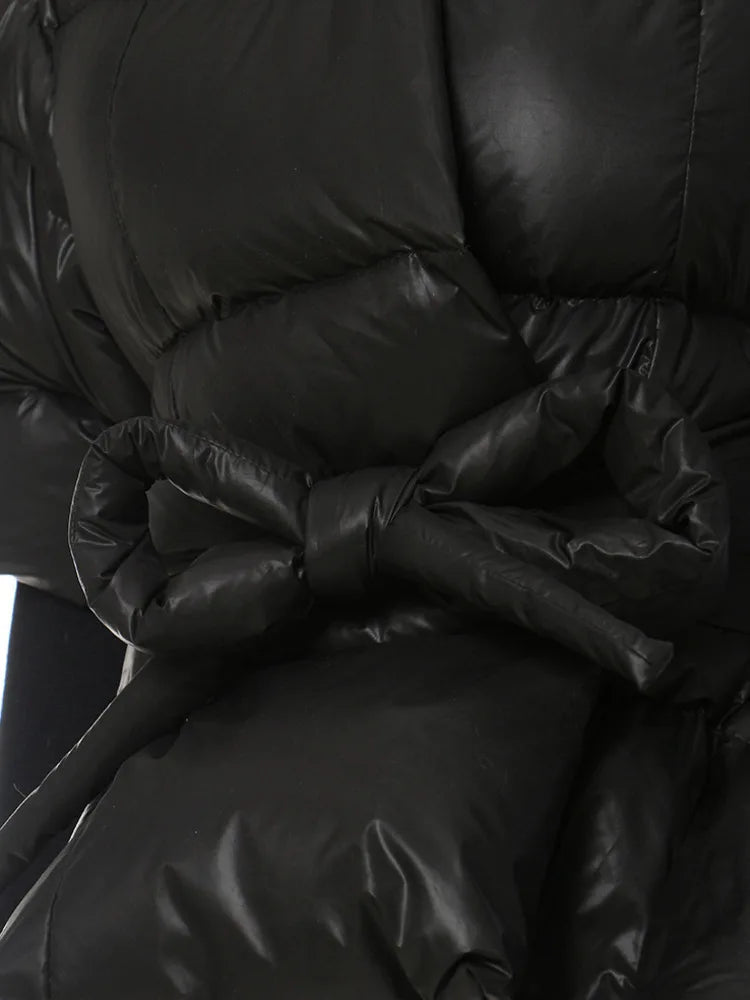 Cotton-padded Coat Lapel Loose Zipper Solid Color Coats