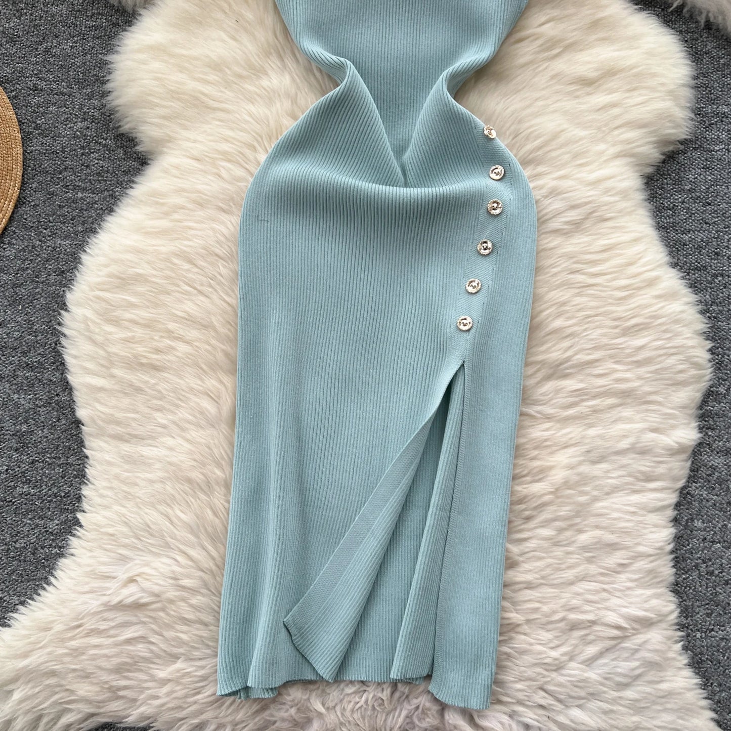 New Elastic Knitted Maxi Dresses