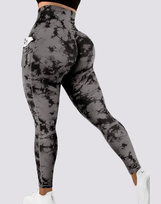 Pamela Tie Dye Long Yoga Pants (Skinny)